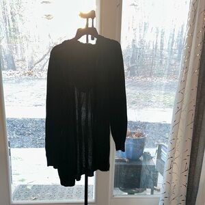 Verve Ami Black Open-Front Lightweight Cardigan